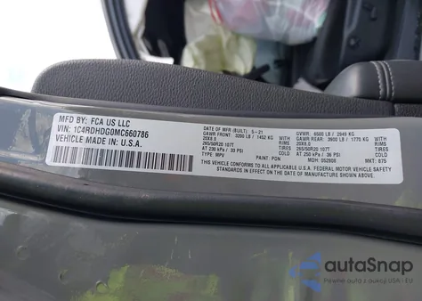 2021 Dodge Durango Gt Plus Rwd from USA, damaged, VIN 1C4RDHDG0MC660786